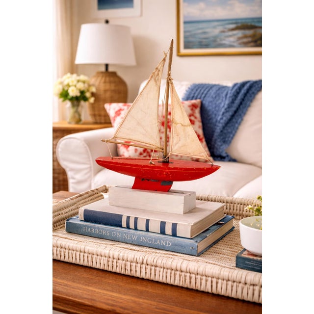 Mid 20th Century 1950s English Pond Boat on Stand For Sale - Image 5 of 5