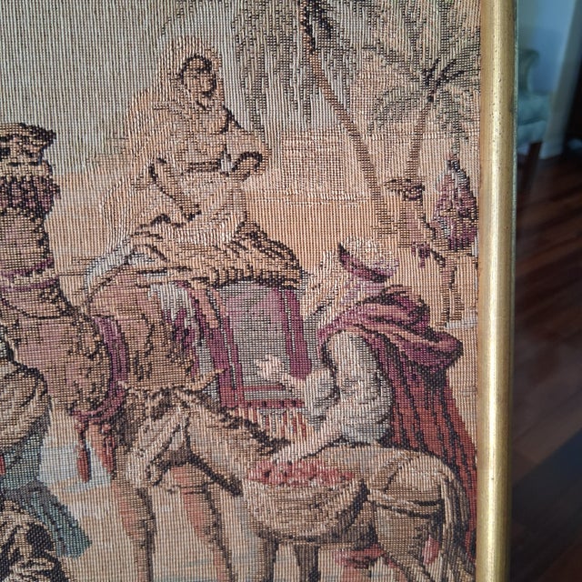 Framed Early Twentieth Century Middle Eastern Orientalist Tapestry For Sale - Image 4 of 6