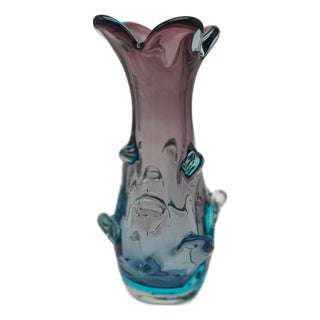 Vintage Vase by Jan Beranek for Skrdlovice, 1950s For Sale