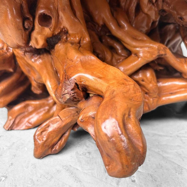 Mid-Century Modern Mid-Century Yakusugi (Yakusugi) Burl Wood Plant Stand, Japan, 1940s For Sale - Image 3 of 14