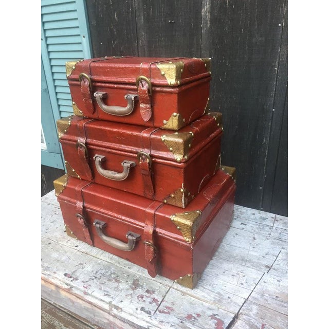Vintage Style Stackable Display Luggage/Cases Set of 3 Chairish
