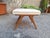 Ottoman in Light Wood with Eco-Leather Upholstery, 1950s For Sale - Image 4 of 9