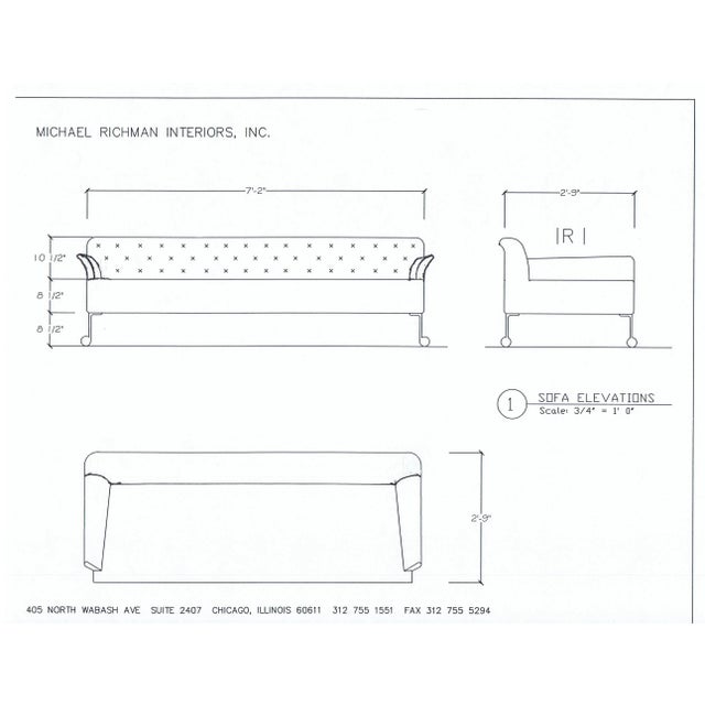 Modern Velvet Tufted Sofa For Sale - Image 11 of 13