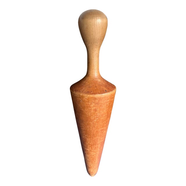 Antique Large Wood Cone Pestle For Sale