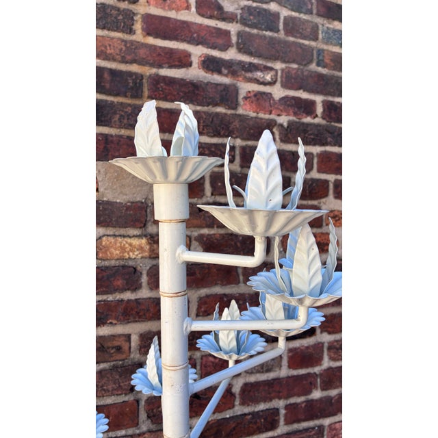 White 1940s 6’4” Marigold Candelabra Set For Sale - Image 8 of 12