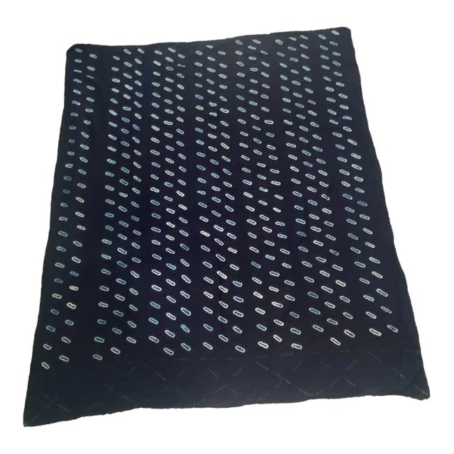 Fine Indigo Cloth - Mossi Tribe Burkina Faso 57" H by 48" W For Sale