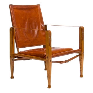 Safari Chair in Oak and Leather by Kaare Klint and for Rud Rasmussen, 1950s For Sale
