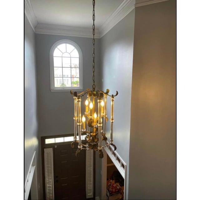 Early 20th Century French Louis XVI Style Foyer Light / Chandelier For Sale In Atlanta - Image 6 of 8