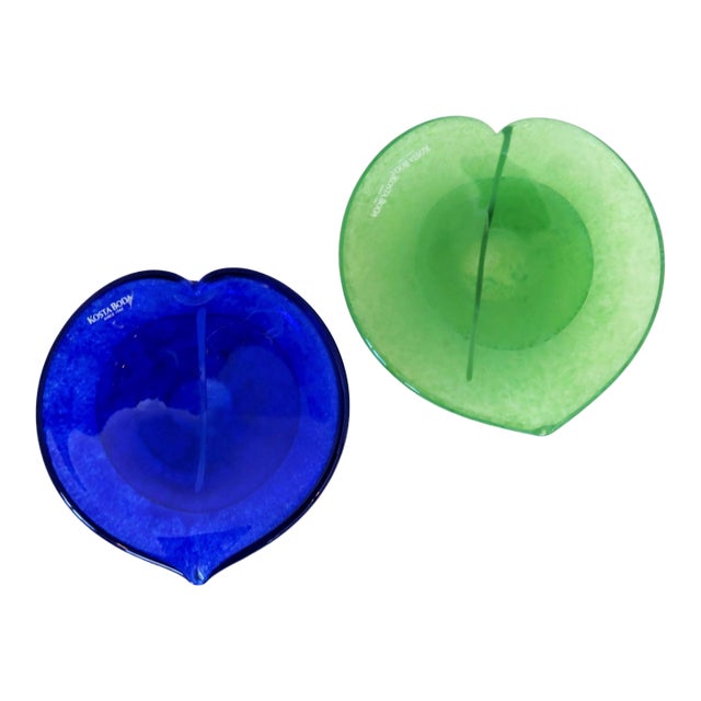 Kosta Boda Glass Shallow Bowls, Set of 2 For Sale