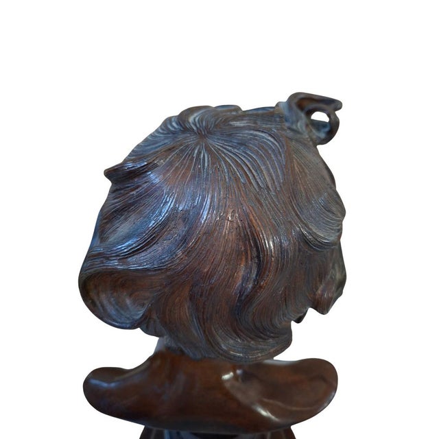 Vincenzo Gemito Alessandro (Anastolè), Bust of Young Boy, 1890, Bronze For Sale - Image 12 of 15