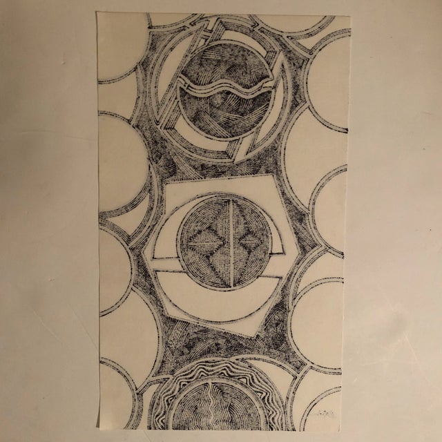 2010s Original Ink Abstract Drawing Outsider Mitch Michener For Sale - Image 5 of 6