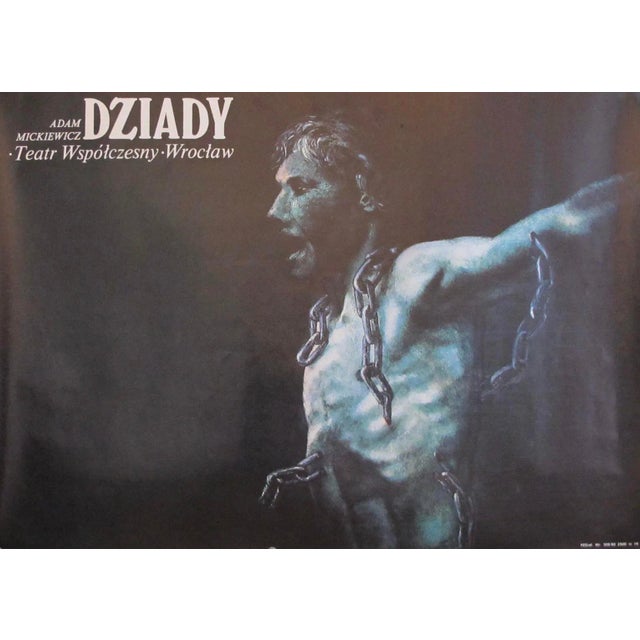 Original 1977 Polish Theatre Poster, Adam Mickewicz Dziady For Sale