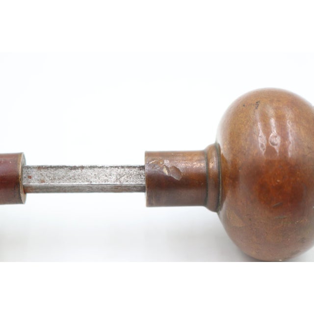 Vintage Pair of Concentric Bronze Passage Door Knobs For Sale - Image 4 of 7