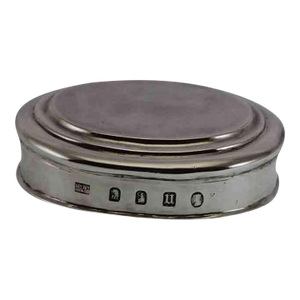 Vintage Sterling Silver Oval Snuff Box, Britania Standard.