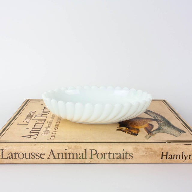 White White Opaline Glass Bowl from Ivima, 1940s For Sale - Image 8 of 18