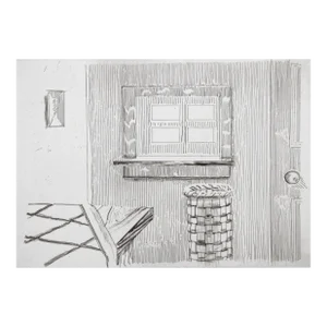 Window, from Notes on a Room, Richard Artschwager Etching, Signed and Numbered in Pencil
