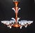 1930s French Art Deco Ezan Six-Light Opalescent Glass Stalactite Chandelier, 1930 For Sale - Image 5 of 18