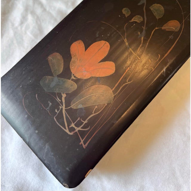 Antique Japanese Lacquerware Glove Box For Sale - Image 4 of 7