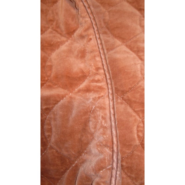 2000s Bella Notte Rouge Velvet Quilted Pillow Cover For Sale - Image 12 of 13
