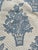 Farmhouse Vintage Blue and White Floral Basket Textile For Sale - Image 3 of 5