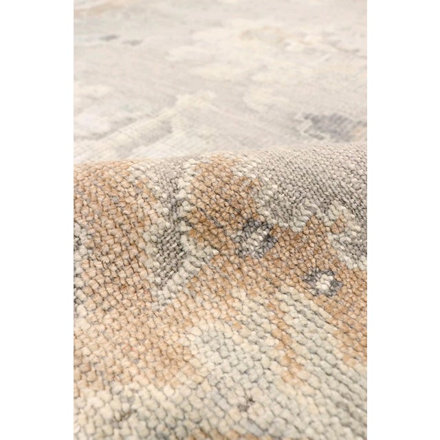 2010s Oushak Wool Mocha Area Rug, 12' 3'' X 14'10'' For Sale - Image 5 of 8