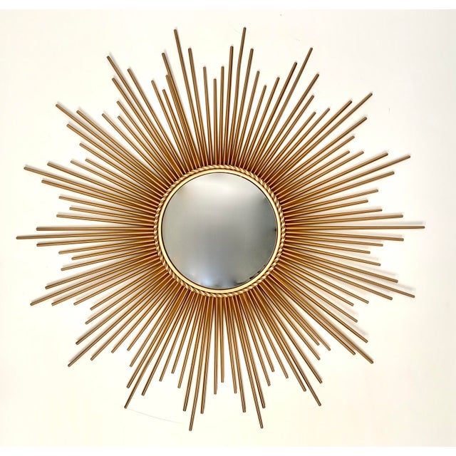 MidCentury Modern Sunburst Convex Mirror Chairish