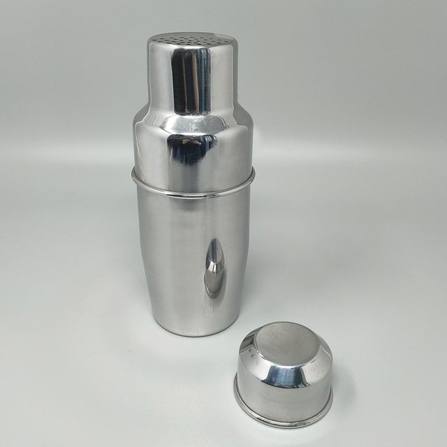 Mid-Century Modern Italian Cocktail Shaker with Ice Bucket by Pran, 1970s, Set of 2 For Sale - Image 3 of 7
