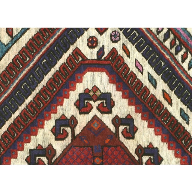 1980s Afghan Balouch Rug. Handwoven with wool on wool foundation by the Baluchi tribes in Southern Afghanistan. Balouch...