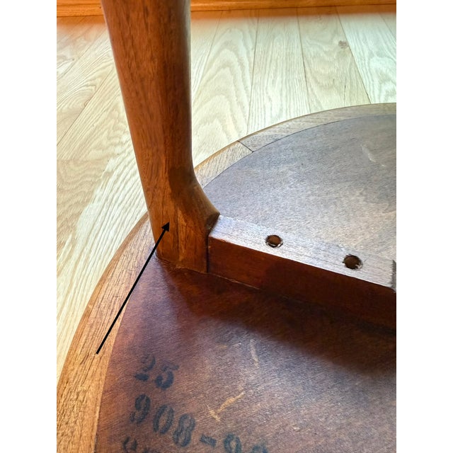 Lane Perception Walnut Ash Round Table 1968 For Sale - Image 10 of 11
