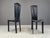 Vintage Black Leather Dining Chairs, 1980s, Set of 4 For Sale - Image 9 of 10