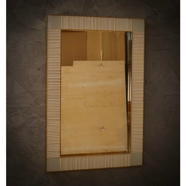 Mid-Century Console Wall Mirror in Murano Glass and Brass, 2000 For Sale - Image 9 of 10
