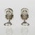 18k White gold earrings with 72 round brown diamonds weighing approximately 2.75 carats and 54 round white diamonds...