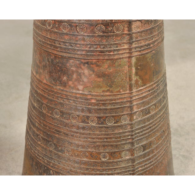 Pair of Southeast Asian Bronze Rain Drum Drinks Tables For Sale - Image 9 of 18