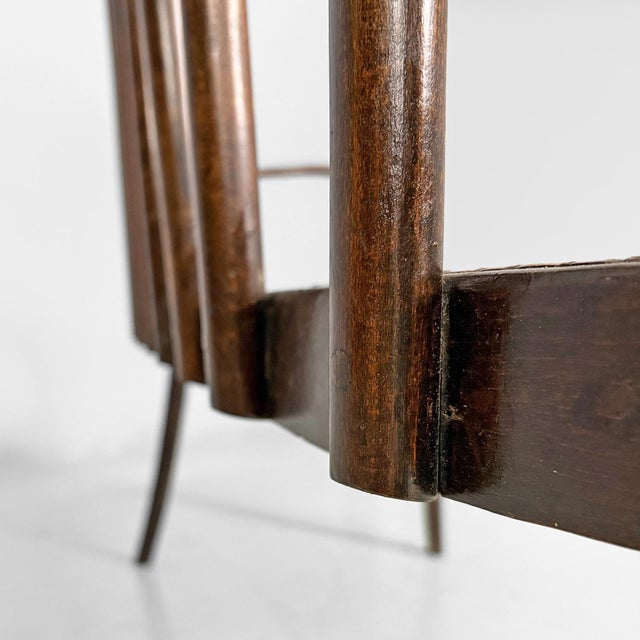 Italian Wood and Vienna Straw Bench, 1970s For Sale - Image 17 of 18