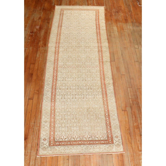 Mid 20th Century Persian Serab Runner - 3' x 10'1" For Sale - Image 14 of 18