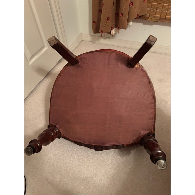 Antique Victorian Renaissance Revival Carved Walnut Armchair, Circa 1880 For Sale - Image 10 of 10