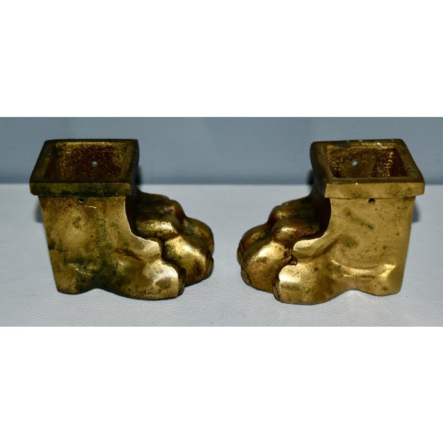 Antique French Empire Brass Claw Feet Ormolu For Sale In Philadelphia - Image 6 of 12