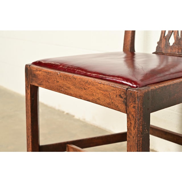 Brown 18th Century Antique Thomas Chippendale Period Carved Mahogany Side Chair or Dining Chair For Sale - Image 8 of 12