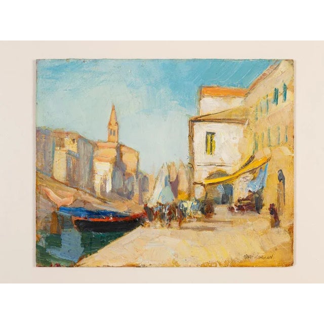 Venice, Oil on Plate, Framed For Sale - Image 4 of 12