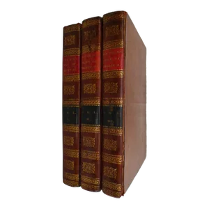 Early 19th Century Leather Volume Set, Robert Watson's the History of the Reign of Philip the Second, King of Spain - 3 Books
