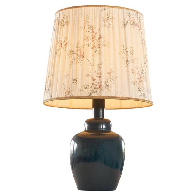 Large Mid-Century Dark Blue Table Lamp, 1960s For Sale - Image 9 of 9