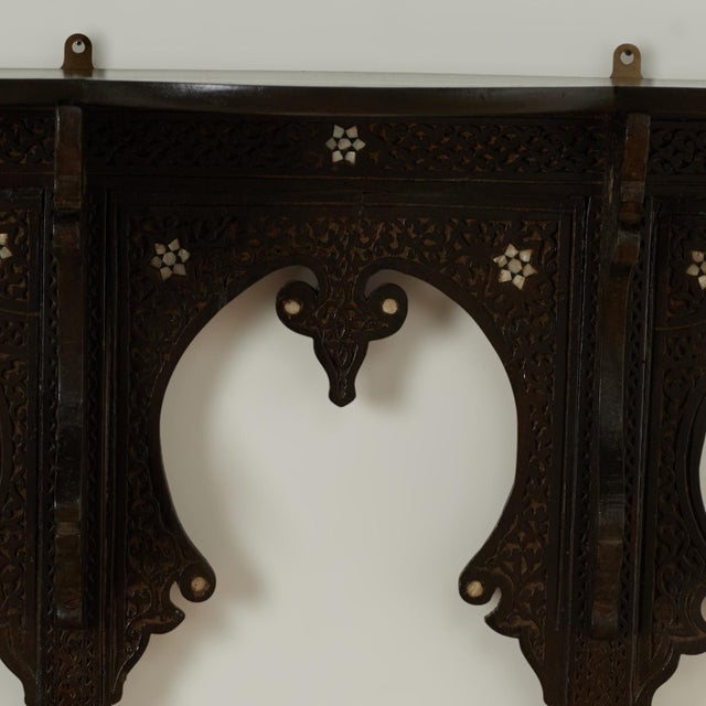 Islamic Antique Moroccan Inlaid Wall Bracket or Shelf For Sale - Image 3 of 12