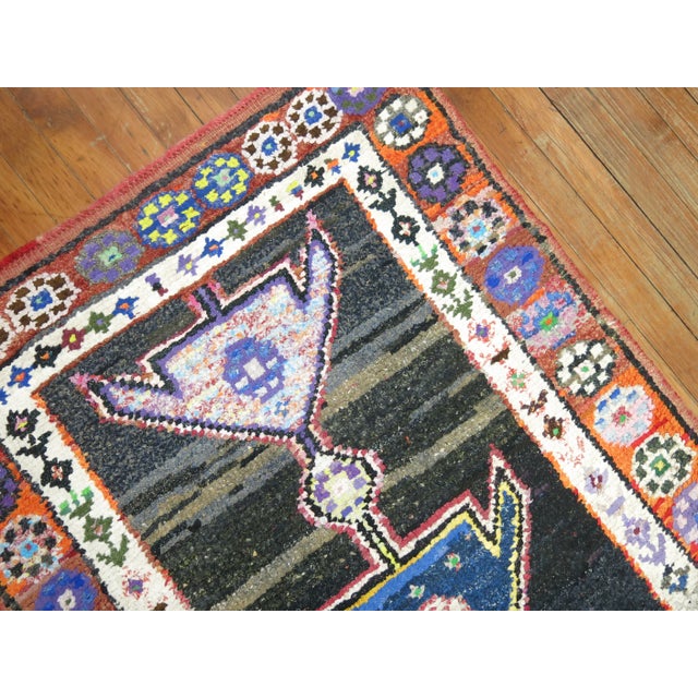 Brown Mid 20th Century Funk Turkish Anatolian Runner, 2'10'' X 12'9'' For Sale - Image 8 of 9