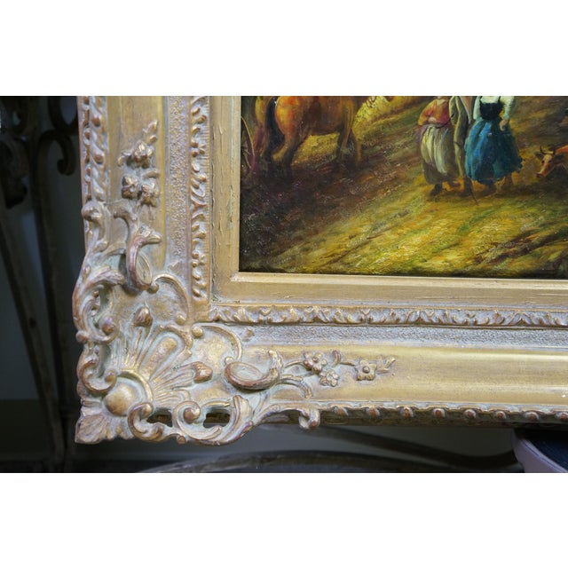 Late 20th Century The Rainbow Landscape Oil Painting on Linen After Peter Paul Rubens 39" For Sale - Image 4 of 13