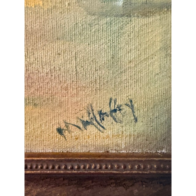 Vintage Daffodil Oil Painting on Grumbacher Ny Canvas, Original Mid Century Floral in Gold Frame, Impressionist Flower Art. Signed Mahaffey For Sale - Image 14 of 15