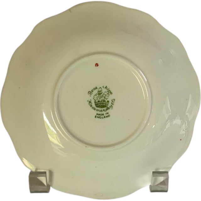 Queen Anne Vintage Hammersley "Queen Anne" Bone China Flat Cup Saucer England 1940s-1950s Saucer Only For Sale - Image 3 of 4