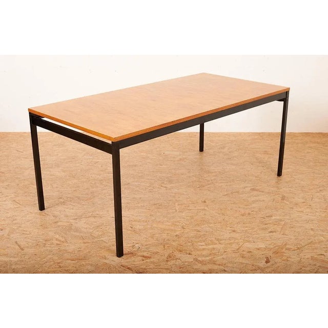 Square Series II Dining or Writing Table in Tubular Steel & Teak Veneer by Dieter Waeckerlin, 1964 For Sale - Image 3 of 11