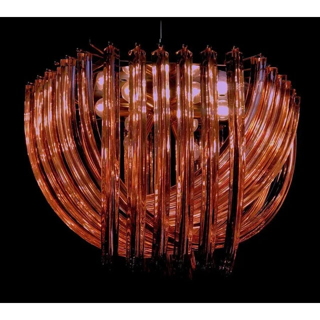 Pink Murano Curvati Ceiling Light or Flush Mount, 1990 For Sale - Image 15 of 18