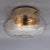 Metal Crackle Glass and Metal Ceiling Lamp, 1960s For Sale - Image 7 of 12