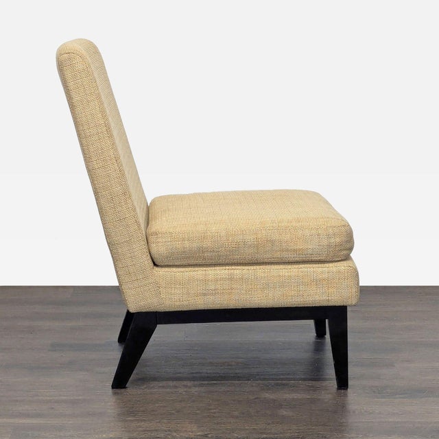 West Elm West Elm Lounge Chair in Tan Upholstery For Sale - Image 4 of 8